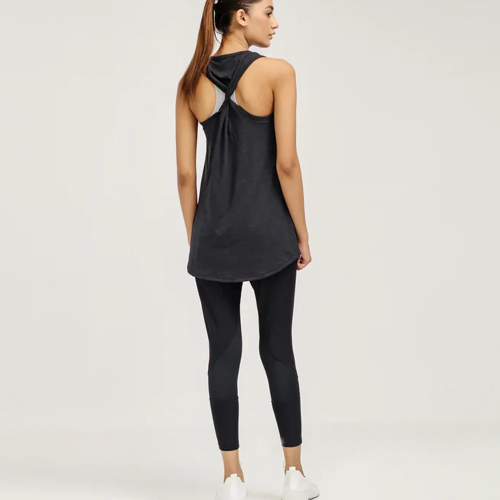 black color women fitness vest 2024 Hot sale ladies clothing sexy tank top hot sale summer sleeveless square neck vest