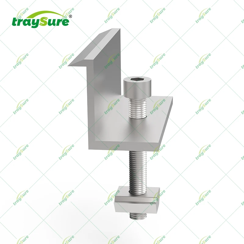 TRAYSURE Solar Mounting System End Clamp Mid Clamp For Racking System Structure Solar Mount Rail Kits Solar Mounting System