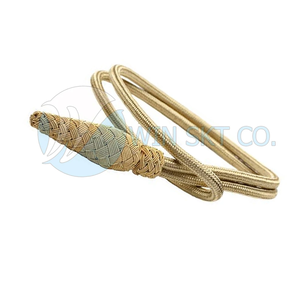 Premium Quality Sword Knot Bullion Wire For Navy Civilian War Ropes For Sword In Golden Color