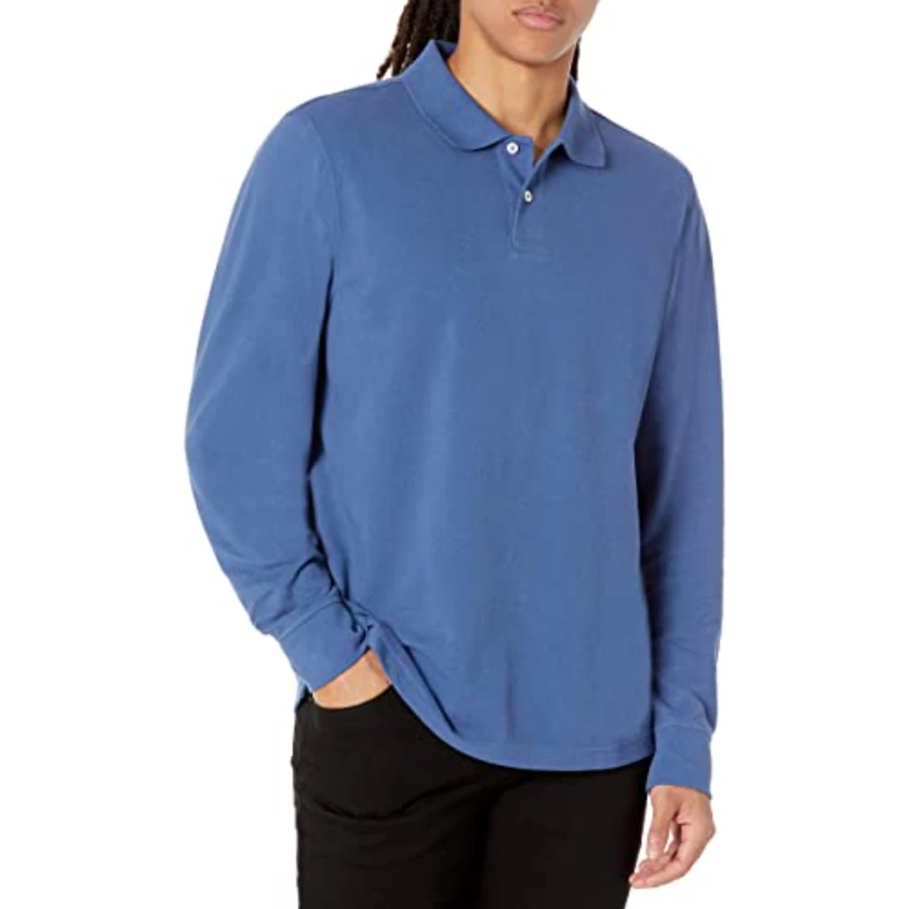 OEM ODM Customized Men Long Sleeve Polo t Shirt Latest Design Polo Shirt Full Sleeve With Collar
