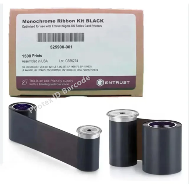 Printer Ribbon Datacard 525900-001 Black Food Safe Ribbon For Entrust DS1 and DS2 ID card printers