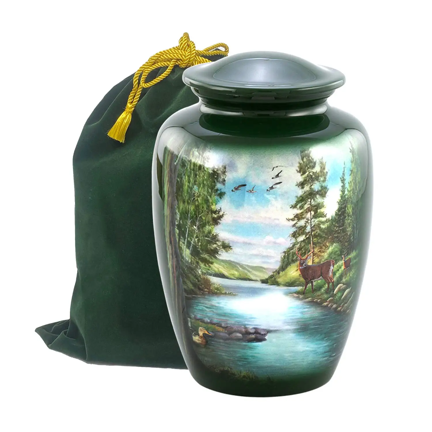 Low Price Funeral Home Supply Large Cremation Urns Metal Urns for Human Ashes Wholesale Manufacturer Decorative Metal Urns