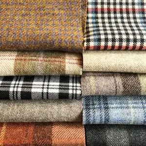 100% Pure Merino Wool Tweed Fabric