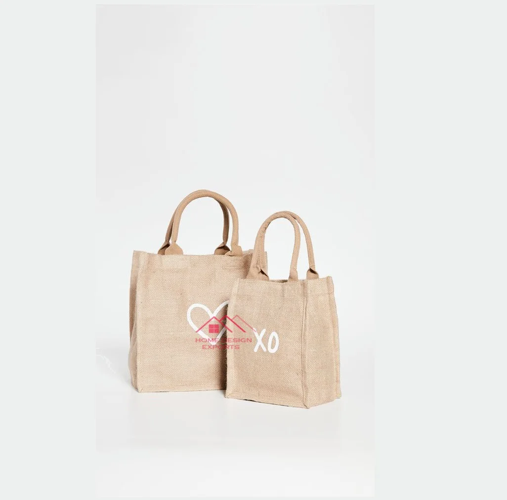 2024 New Listing Burlap Beach Jute Tote Bags Custom Wholesale Bags Eco Friendly Custom Cotton Jute Handbag