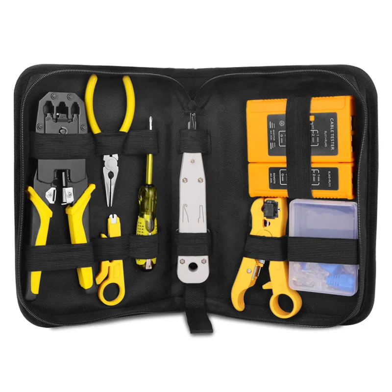 Professional Computer Repair Tools Kit Flat Screwdriver Wire Cutter Computer Maintenance Network Repair Tool Box Kit