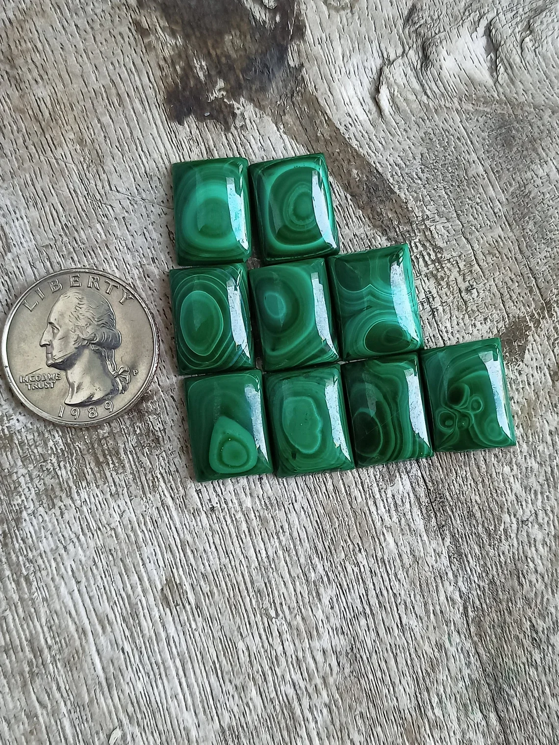 6x6 MM Square Shape Princess Cut Malachite Calibrated Size Stone Loose Gemstone Cabochon 6*6 mm