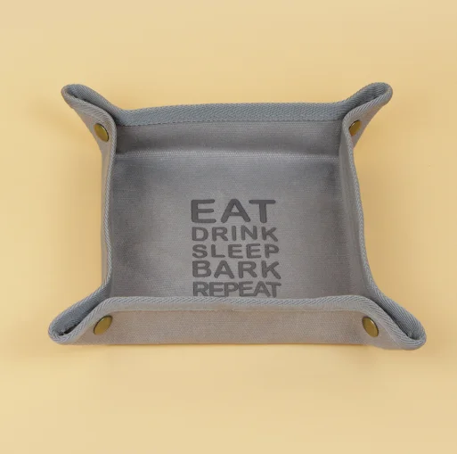 Canvas pet bowl outdoor multi-purpose folding bowl dog bowl