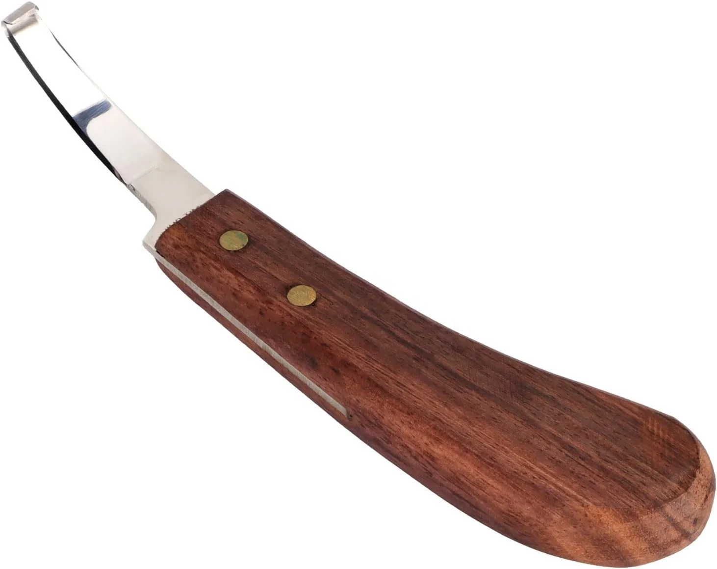 Hoof Knife Stainless Steel Super Sharp Ergonomically Double Edge Right Left Hand with Wooden Handle Farrier Tools for Horses