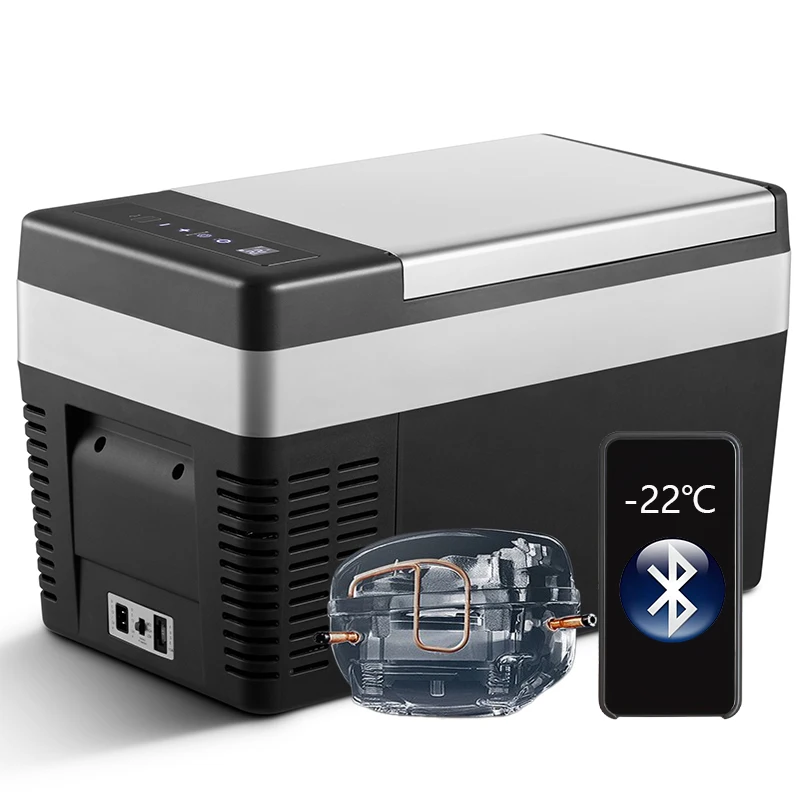 Компрессор FC25 25 25L12V 24V 100V-240V праздничный USB-дисплей Управление приложениями мини-охлаждение согревающий мобильный автомобильный холодильник