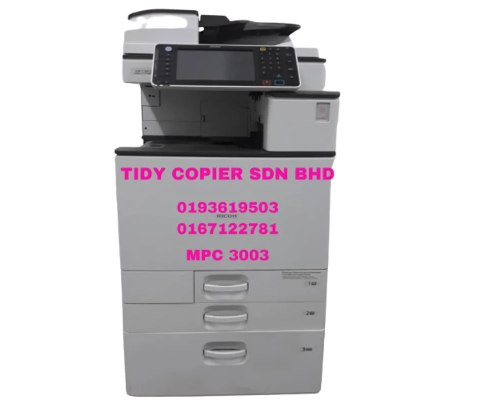 HOT SELLING RICOH MULTIFUNCTIONAL PHOTOCOPIER MPC 3003 PRINTER SCAANNER COPIER HIGH QUALITY USED PHOTOCOPIER FOR HOME AND OFFICE