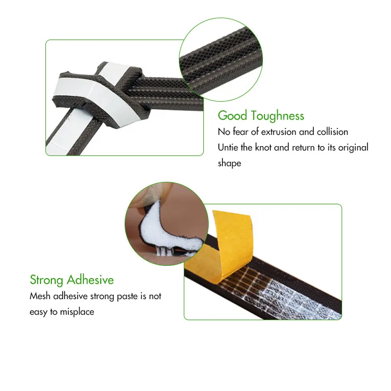 Good quality sealing strip custom size PU foam sealing strip self-adhesive wood door cabinet door seals