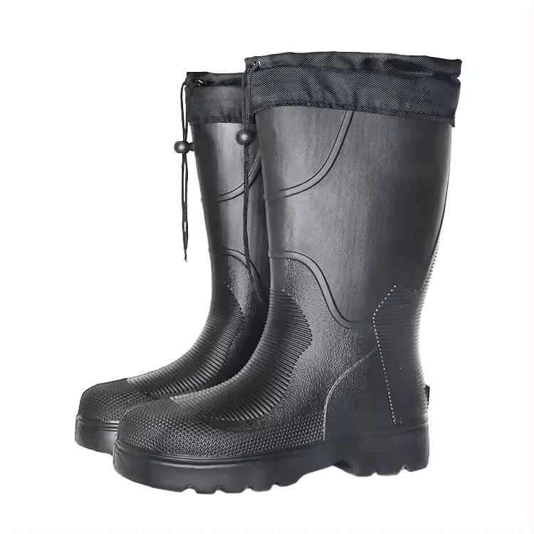 Slip Resistant Soft Cold Snow Anti-Skid Lightweight Abrasion Resistance Fisherman Multicolor Rubber Ski Snow Rain Boots