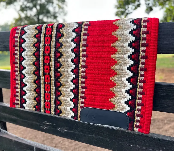Western Show Horse Saddle Blanket New Zealand Design Handmade Wool Saddle Blanket Top Wool Saddle Pad Size