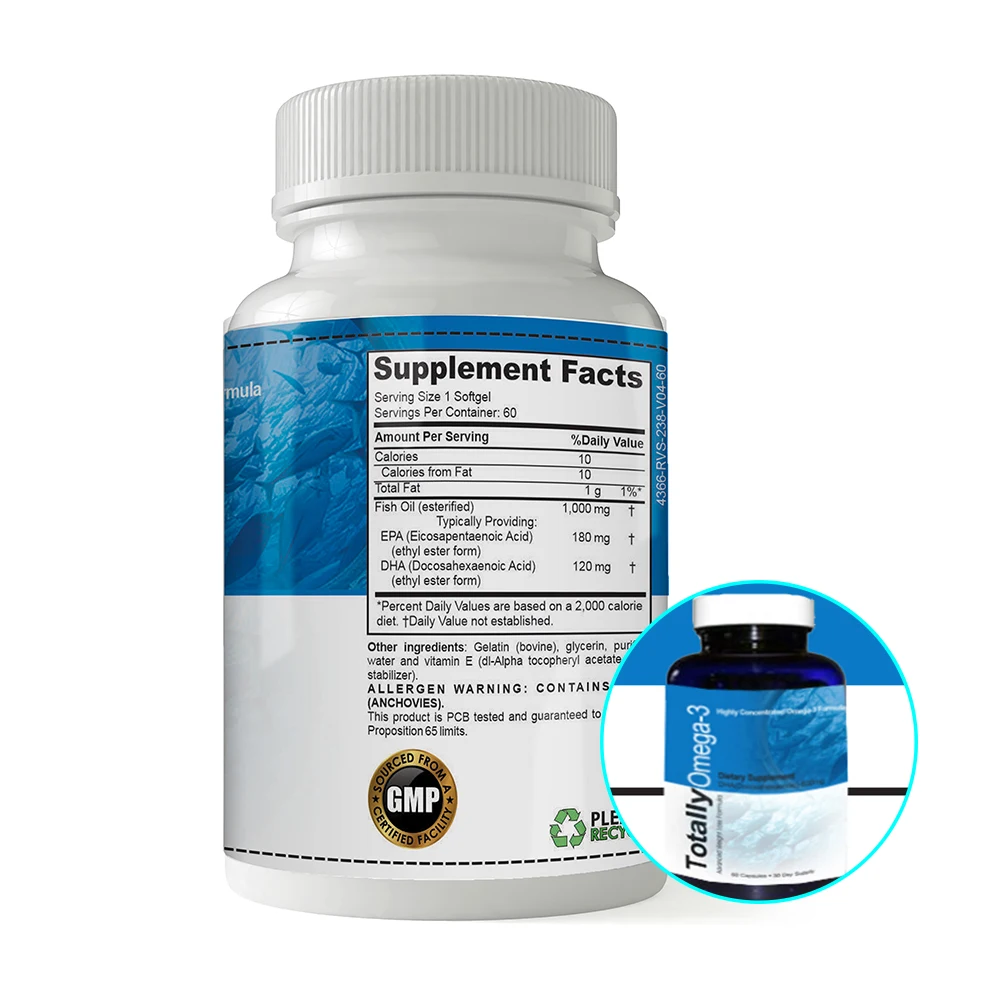Private label OEM Omega fish oil softgel with high EPA and DHA