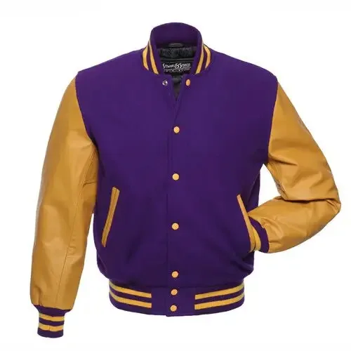OEM ODM Casual Wear High Quality Customized Logo Printing Light Weight Full Sleeves Men Varsity Jacket