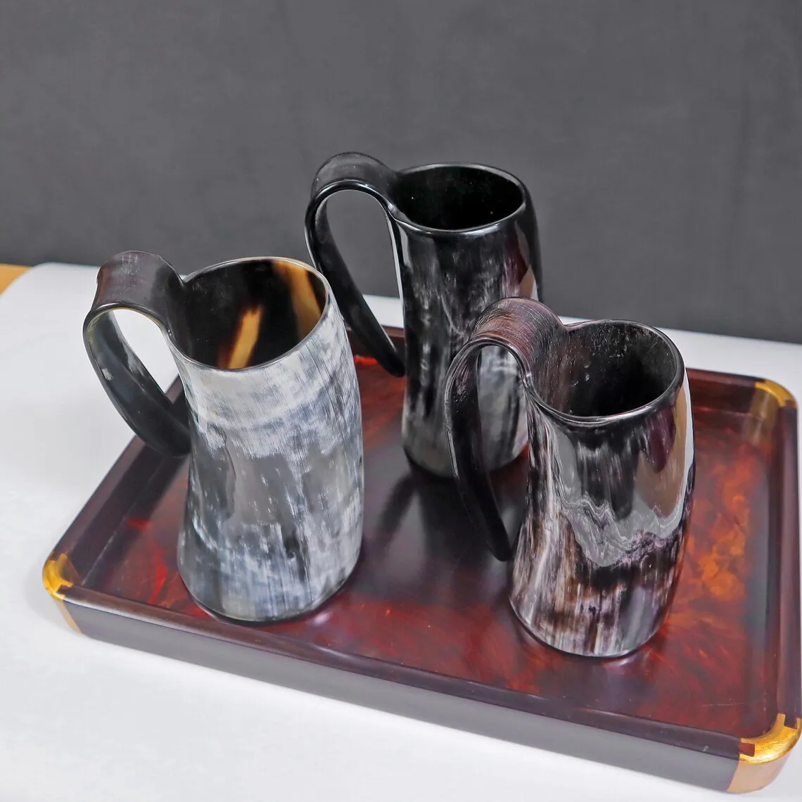 Standard Quality Latest Design Multicolour Horn Mug and Viking Mug at Wholesale Price for Export from India