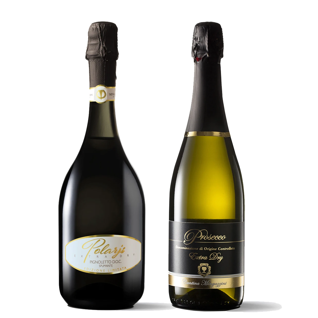 Премиум итальянское Игристое белое вино комплект Spumante Extra Dry pignnoletto DOC Prosecco DOC бутылки 3x750 мл