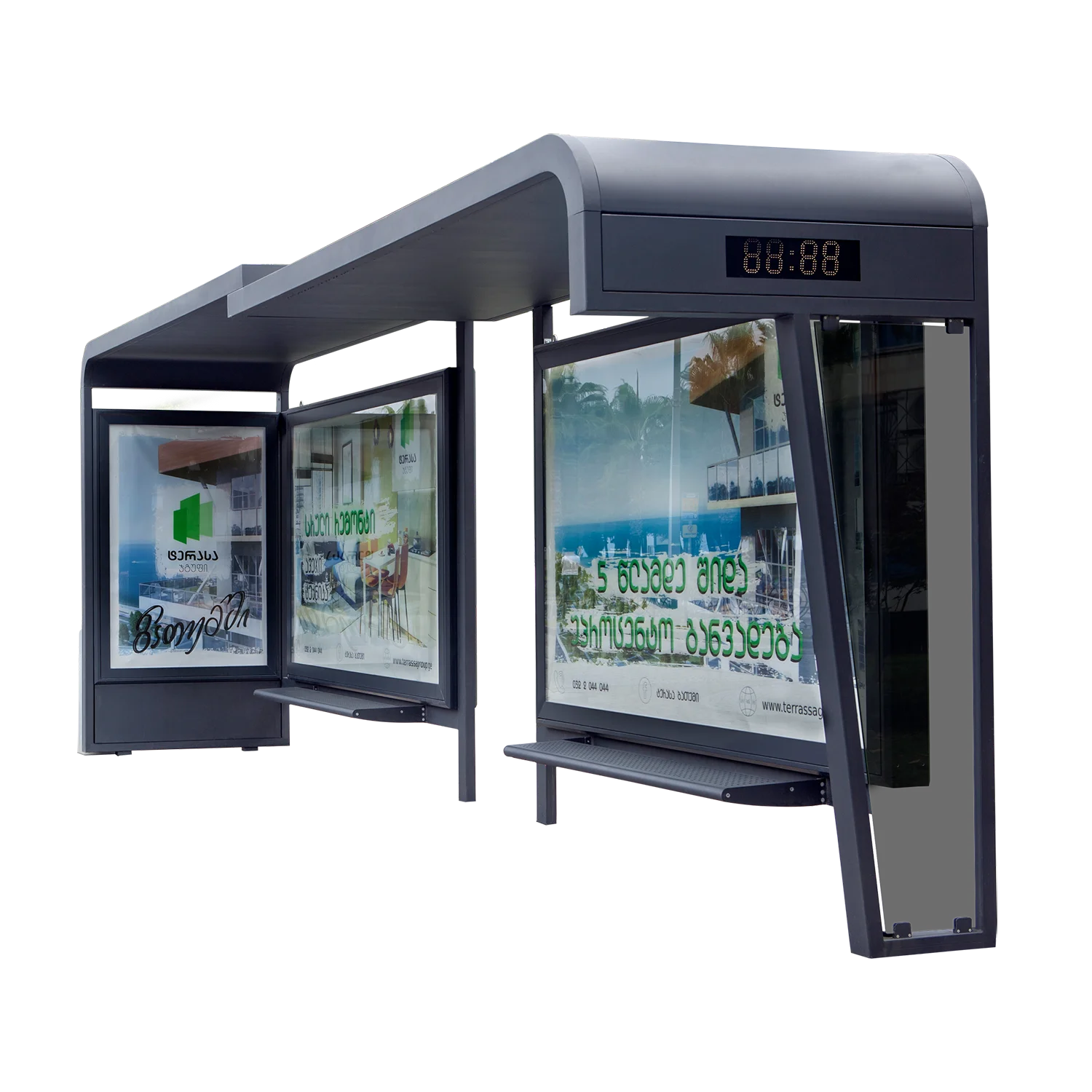 Новый алюминиевый укрытие для автобуса рекламный световой короб MUPI новый дизайн лучшее высокое качество автобусной остановки