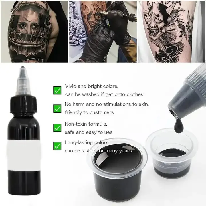 Wholesale Dyn Ink Tattoo Practice Inks 1oz 14 Colors Chinese BLK 30ML 1oz Set Tattoo Supplies Professional