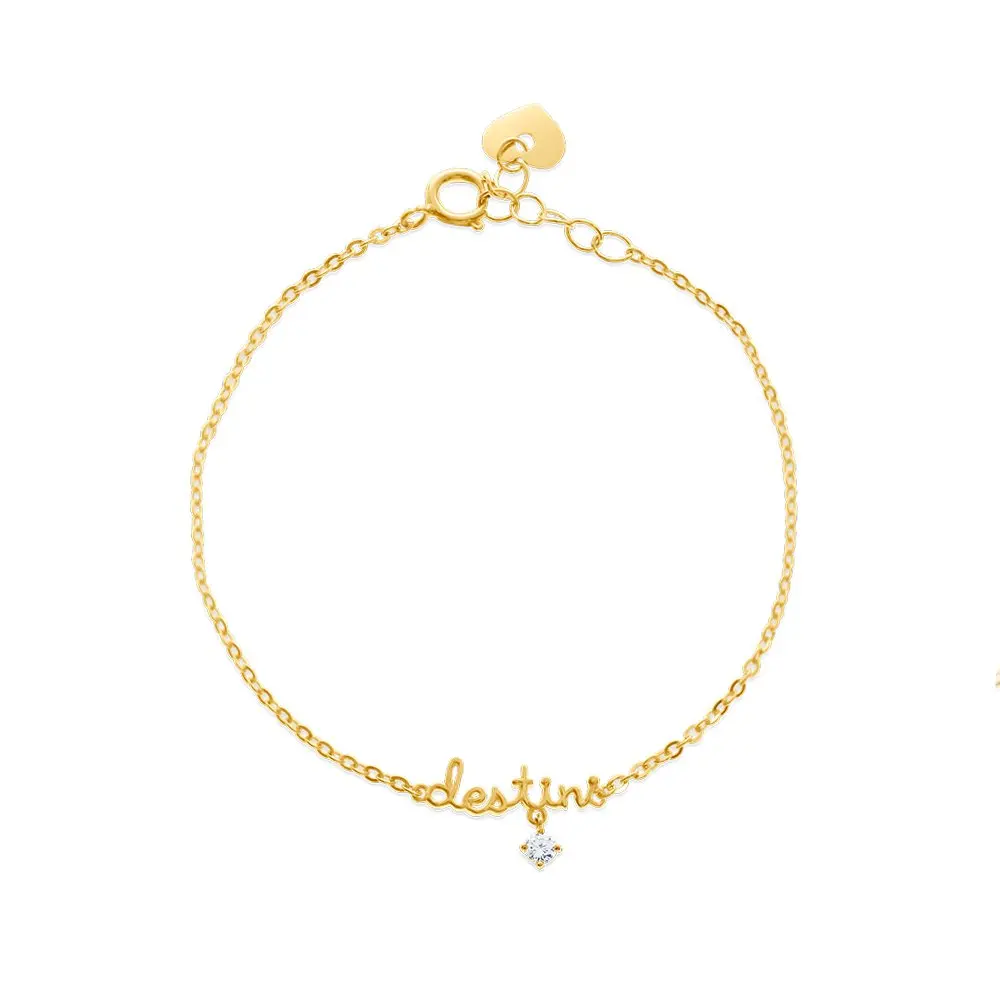 Custom destiny bracelet 18k solid yellow gold bracelet women high quality jewelry manufacturer HTJ brand LPTB255