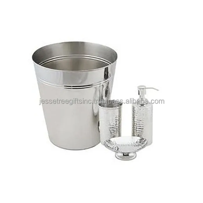 Metal Luxury Bathroom Set Of Seven Pieces Modern Bathroom Accessories Golden Finishing Factory Price Decorative Bathroom Set