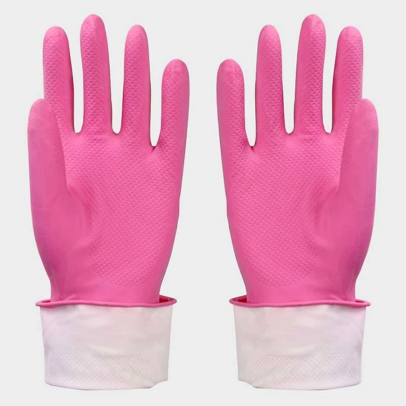 Healthy Household Gloves Long Cuff Latex Fruits Cleaning Gloves Yellow Latex Custom made OEM Kitchen Cleaning Gloves