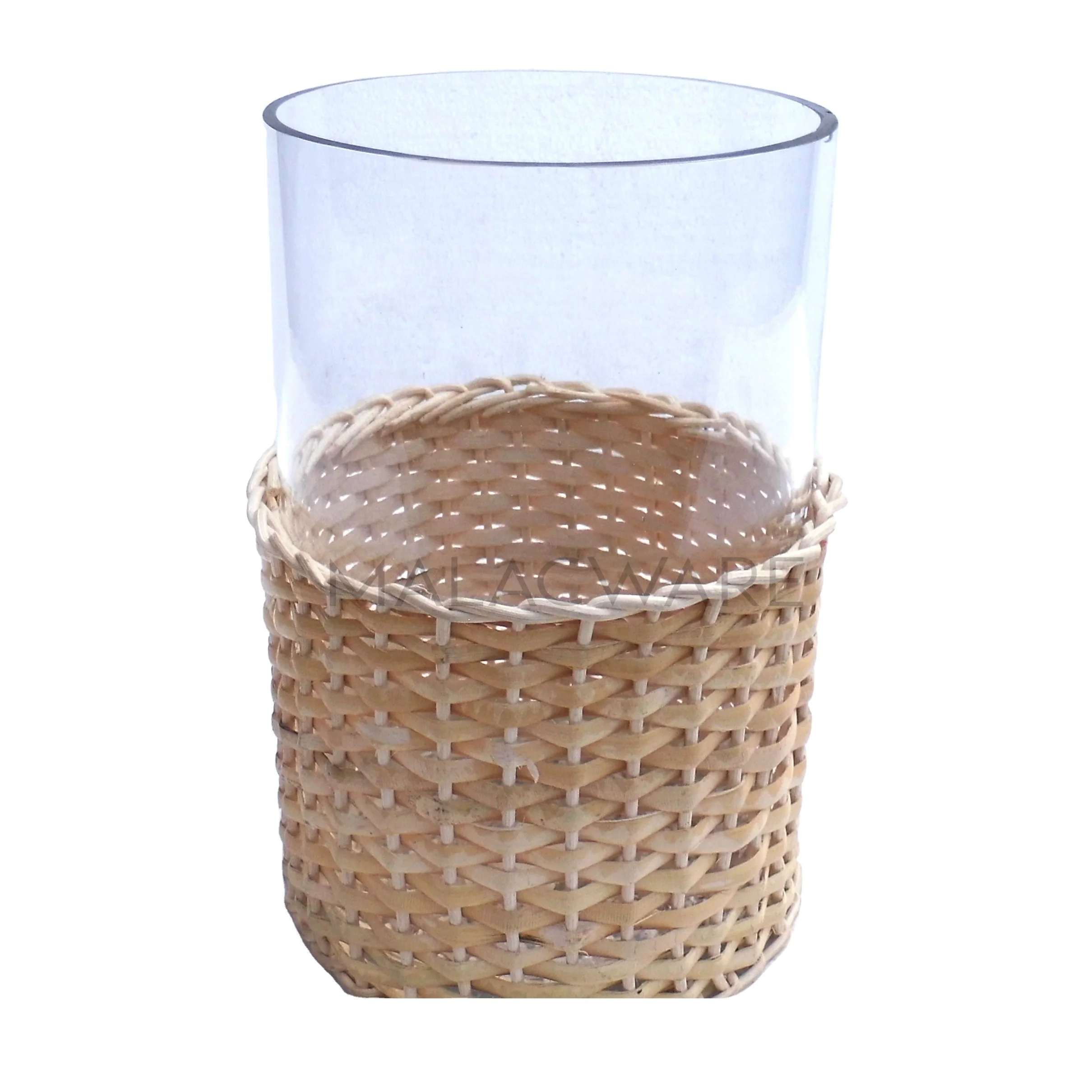 Высококачественная стеклянная ваза из бамбукового тростника для украшения дома, посуда с гравировкой логотипа, Бамбуковая ваза