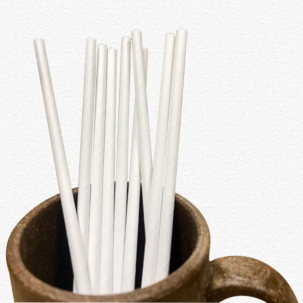 Low-priced High-Quality Wholesale Biodegradable Straws Rice Straw natural plant fiber Travel Straws Tea Drinking Paper