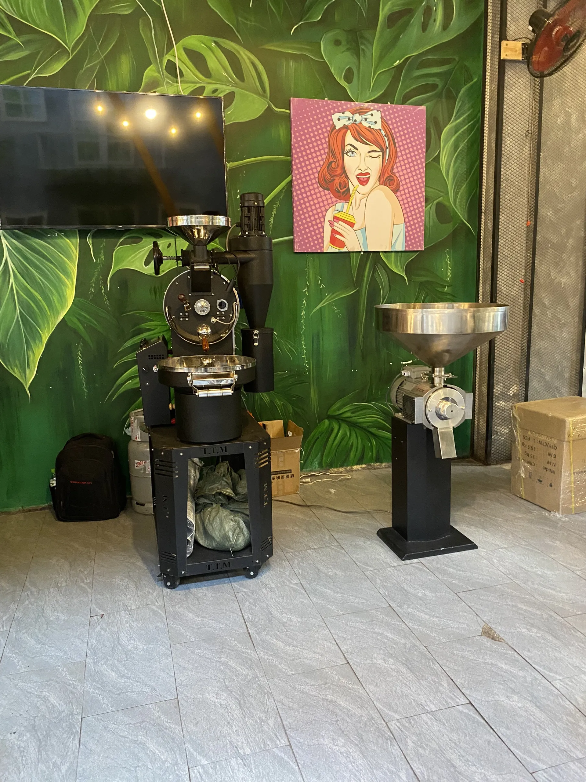 Automatic Stainless Steel 5kg Hot Air Coffee Roaster UG Probat Technology  with chaff collector