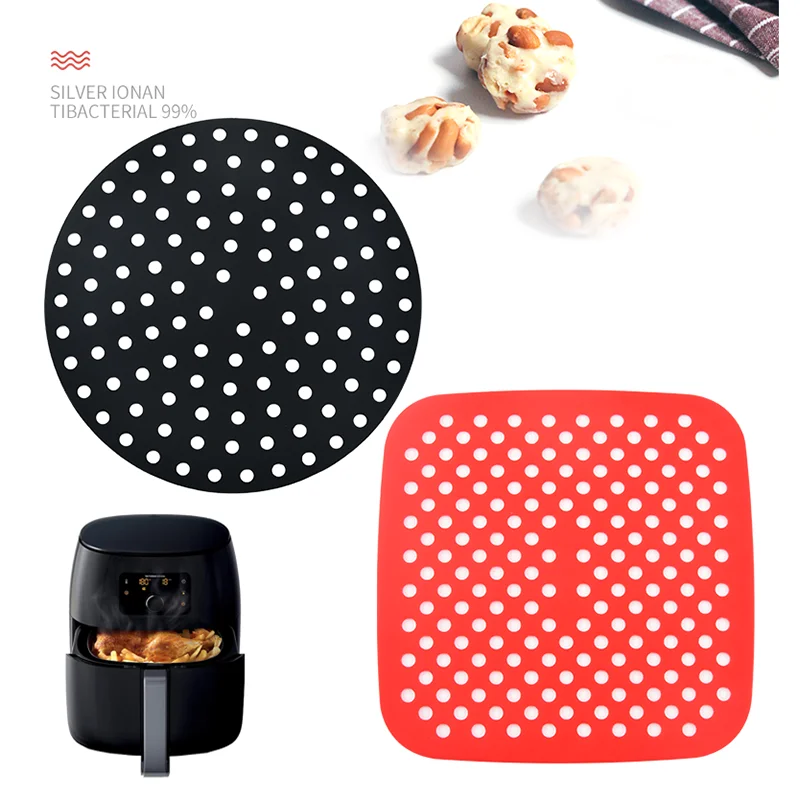 Oil Proof Airfryer Accessory Round Square Liner Forro De Freidora Aire for Parchment Paper Replacement Silicone Mat Air Fryer