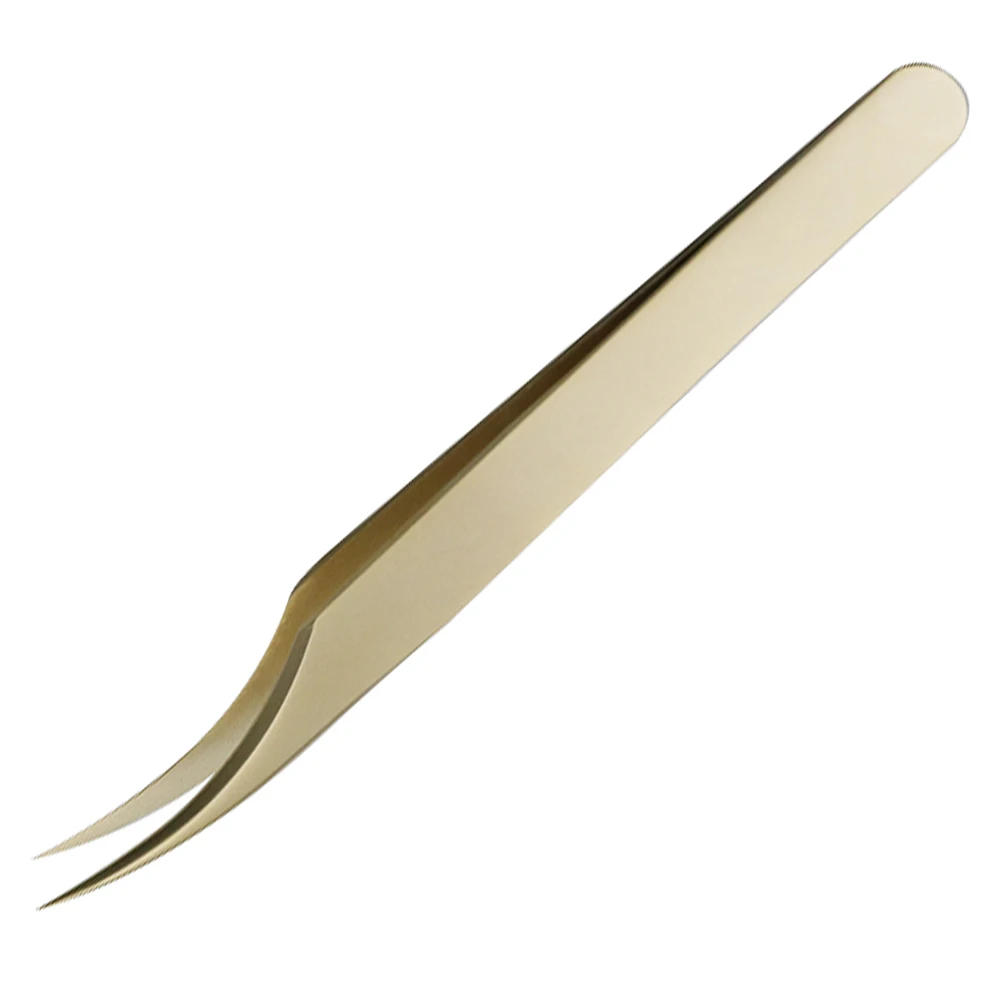 Plasma coated Rose Gold color Professional eyelash extension Tweezers Best Beauty Instruments And Tools