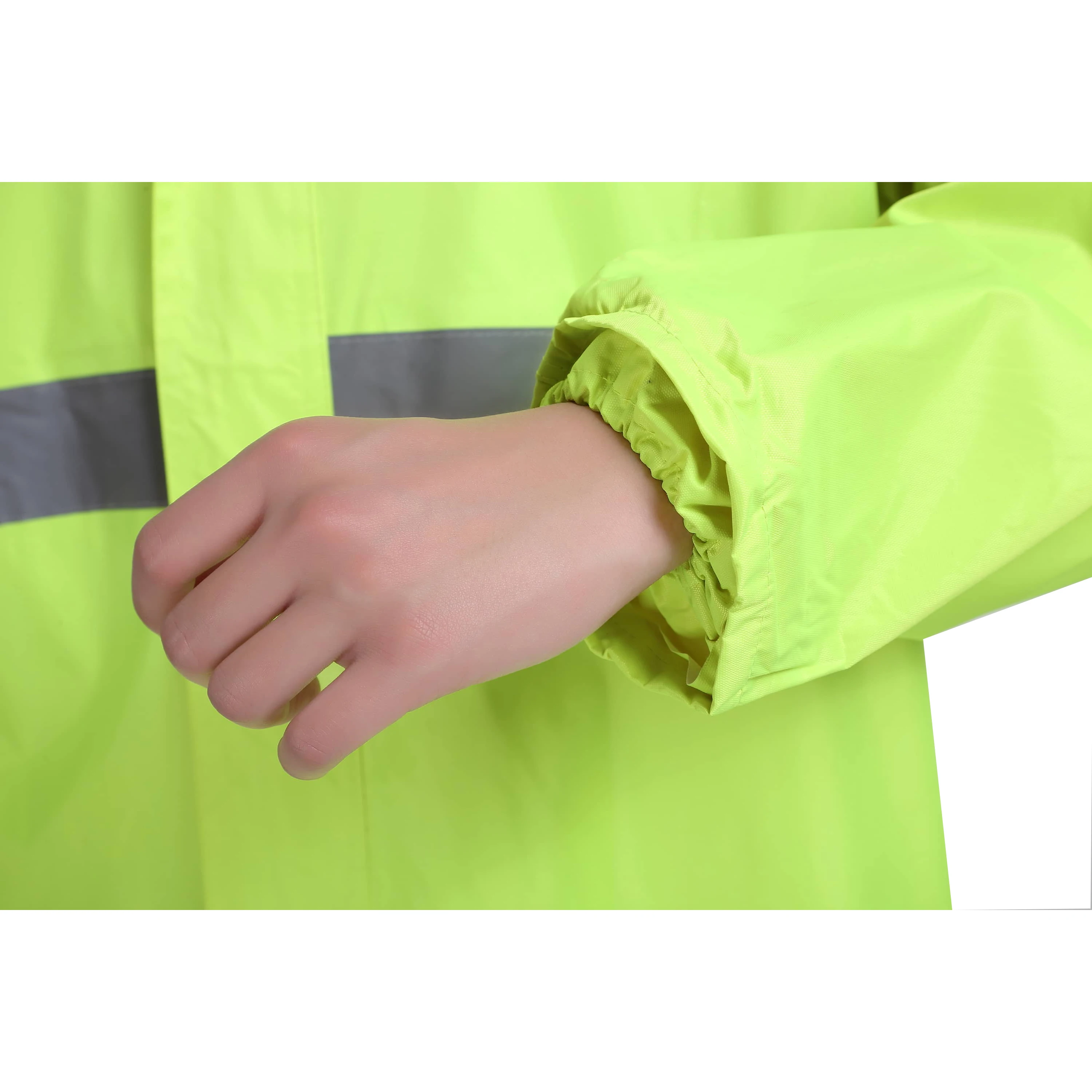 SLF-FL02 China hot selling Fluo Oxford water proof breathable pvc hiking fishing camp tour climbing rain wear raincoat suit