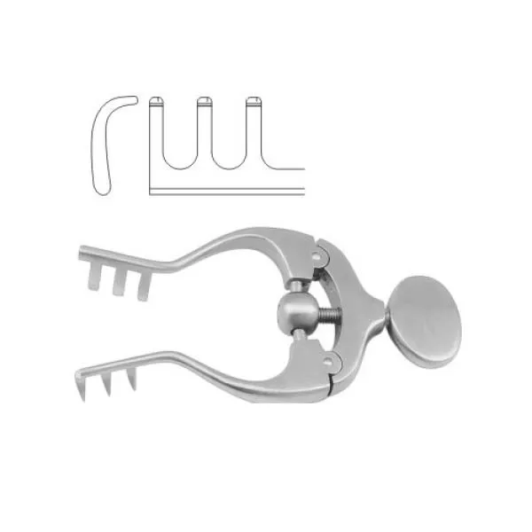 SPZA Anderson-Adson самовоспорный Ретрактор 4x4 тупые зубцы из нержавеющей стали 20 см-8 дюймов