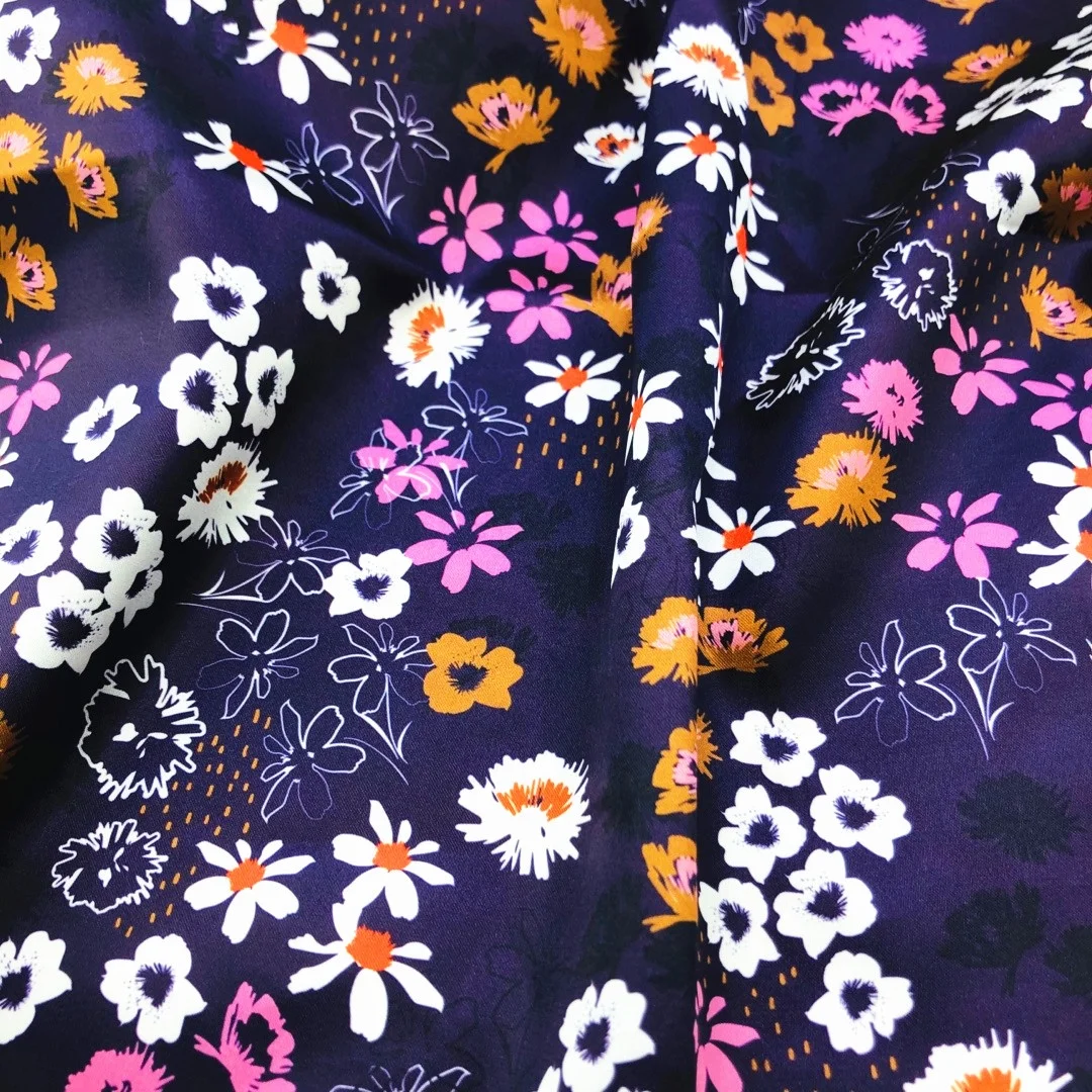 Best Selling Durable Using Customized Silk Satin Fabric Digital Print Silk Charmeuse Cloth Fabric