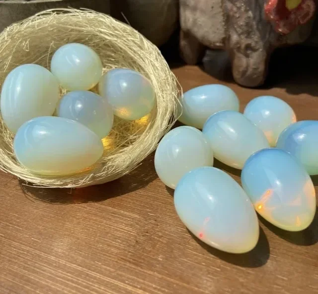 High Quality Smooth Polished Opal Yoni Eggs Crystal Healing Gemstone Egg For Meditation Face Massager And Decoration