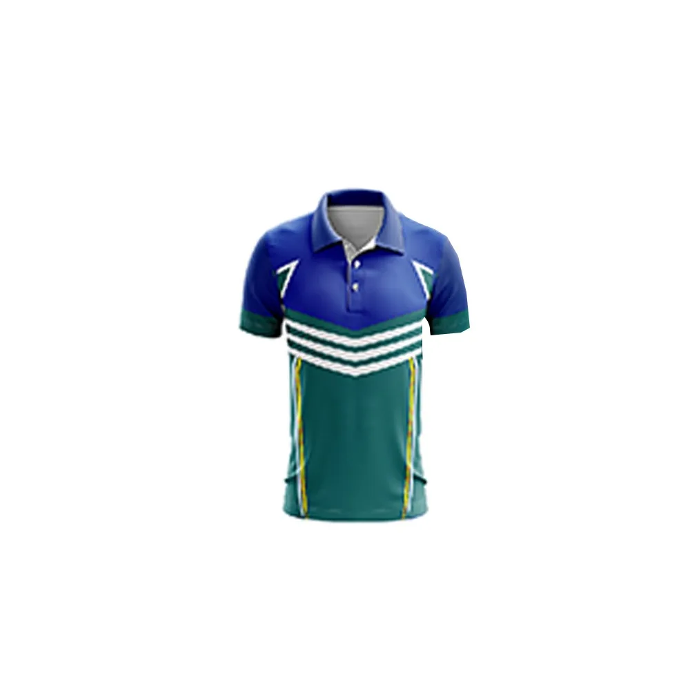 Wholesale 100% Polyester New OEM Cricket Jersey Uniforms Sets Customized Design with Cricket Bats Low Price