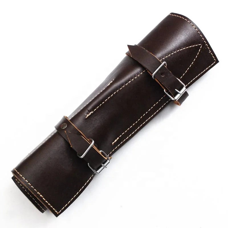 Handmade Damascus Steel Chef Knife Set with Rosewood Olivewood Handles Includes Leather Roll