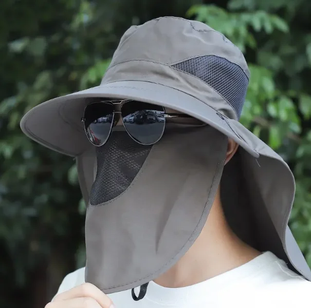 Unisex Polyester/Cotton Bucket Hat for Fishing Hiking Mesh Sun Protection Cap for Adults AI-BH-24-101 for Summer Outdoor Use