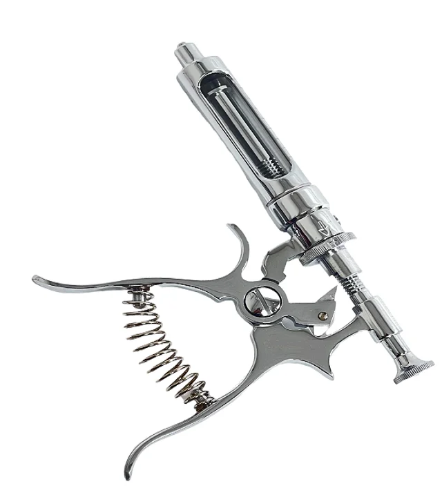 Stainless Steel Veterinary Vaccination Gun Syringe Surtechs Continuous Syringe Injector 30/50/100 Cc