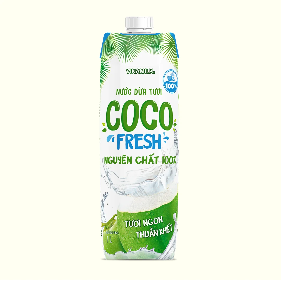 CocoFresh - 100% Coconut Water from the Original - 100% Pure and No sugar added - Box 1L x 12 boxes per carton - 03-2024