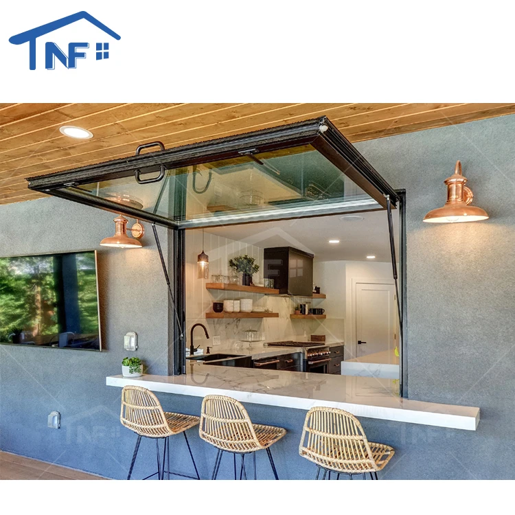 Алюминиевые газовые навесные окна с двойным остеклением алюминиевые для кухни