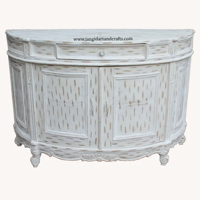 Wholesale luxury dining cabinet living room furniture White painting cabinets high quality sideboard cabinets home furniture