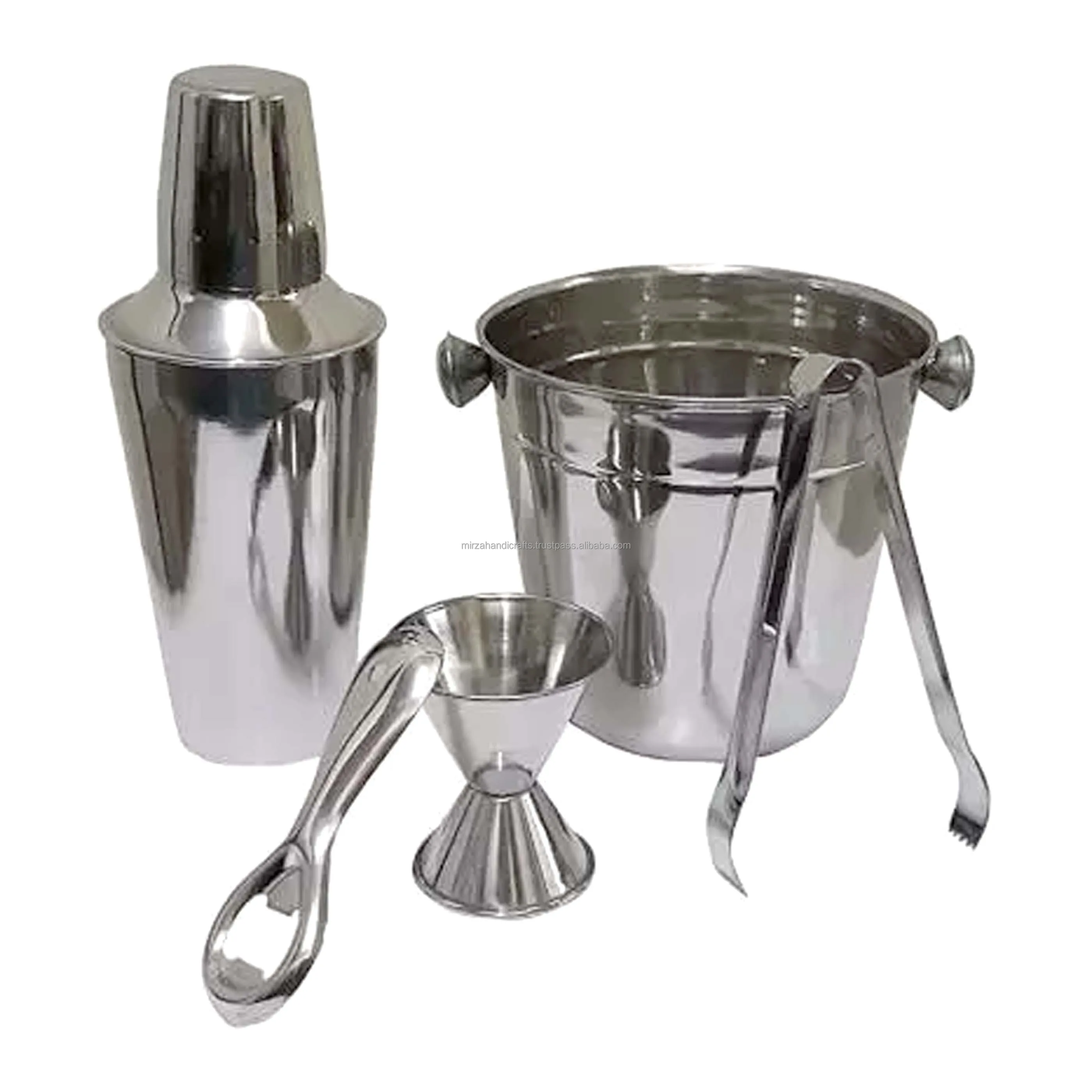 New Design 6 Pieces Professional Barware Combo Cocktail & Mock tail Mixer Bar Set for Gift  750ml Cocktail Shaker Set of 2