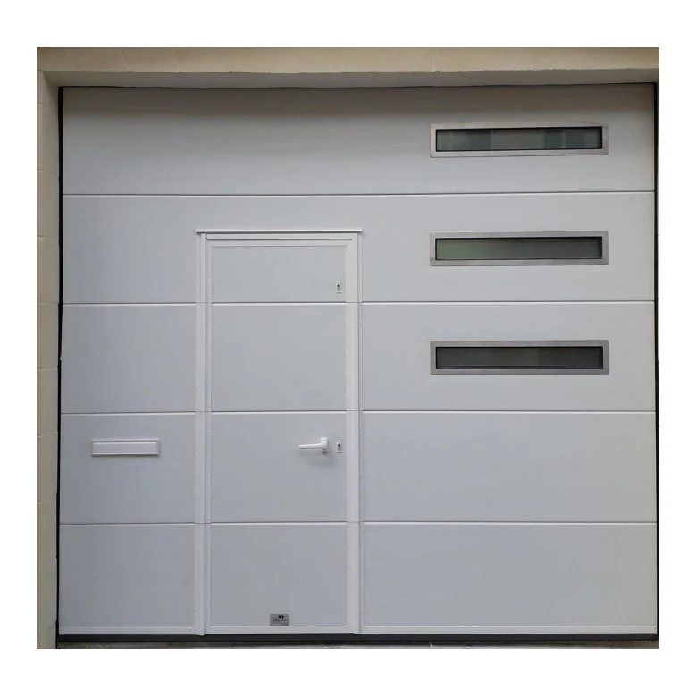 Factory Direct Sale Steel Sectional Garage Doors Finger Proof Garage Doors With Pedestrian Door