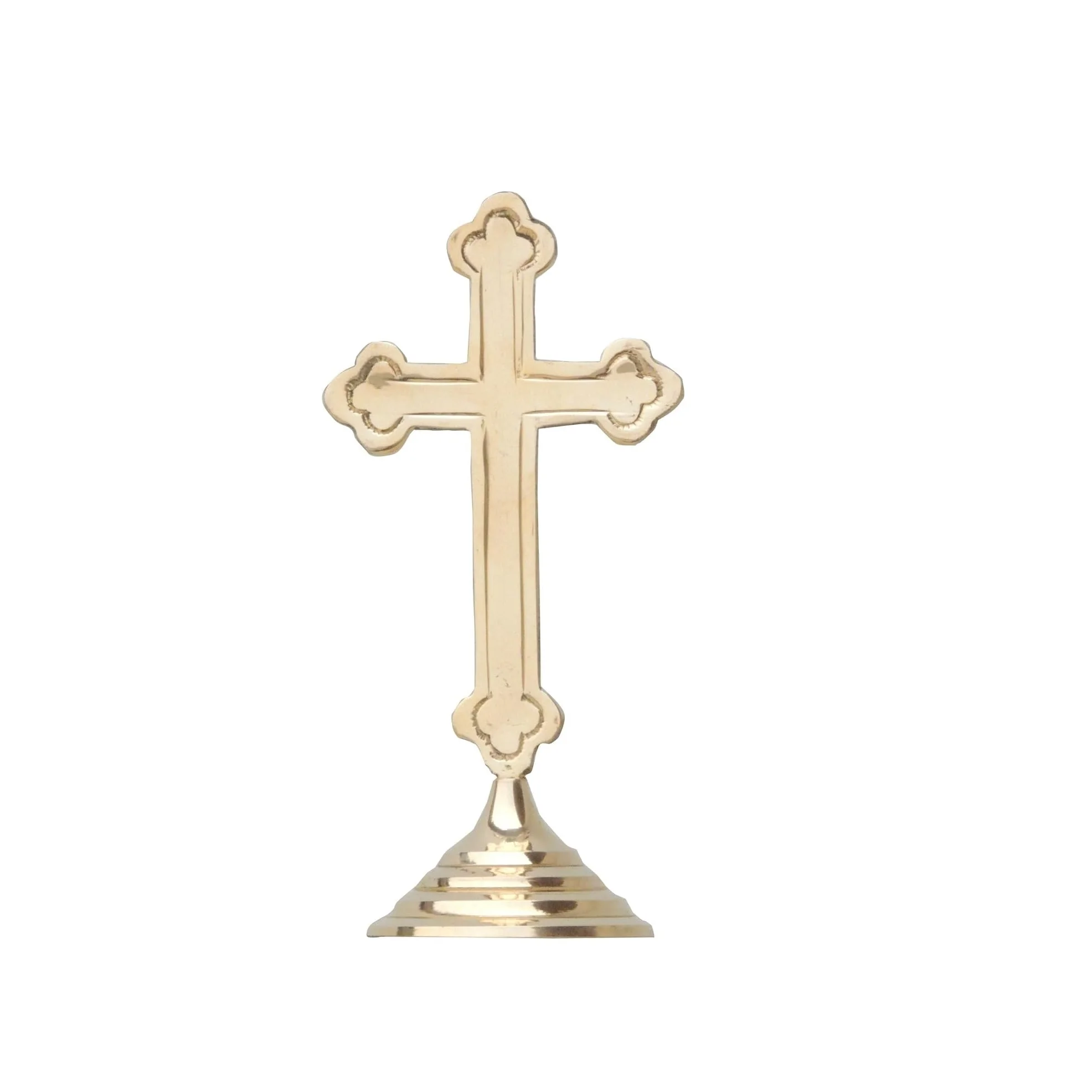 Brass Cross Christmas Gift Item  Metal Handmade Cross With Antique Brass Finishing Embossed