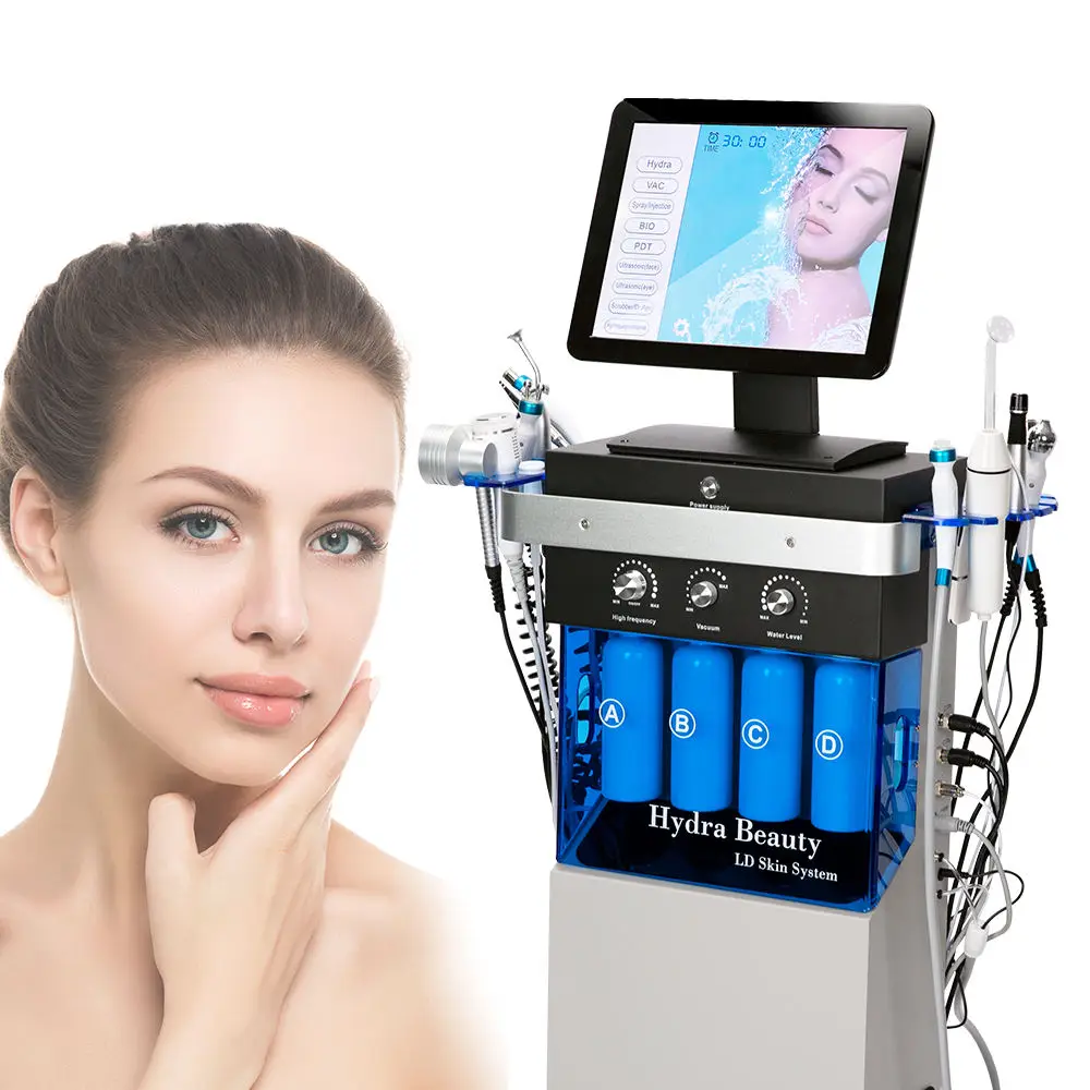 Oxygen Jet Machine 11 In 1 Spa Skin Aqua Hydrofacials Dermabrasion Peeling Hydra Oxygen Facial Microdermabrasion