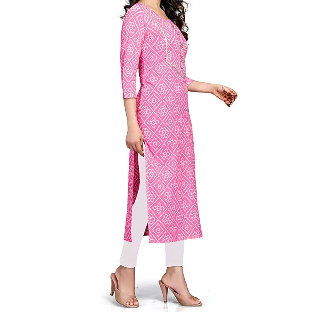 OEM Service Autumn Winter Cotton Women Kurtis Ladies Casual Wear Kurtis With Customized Design