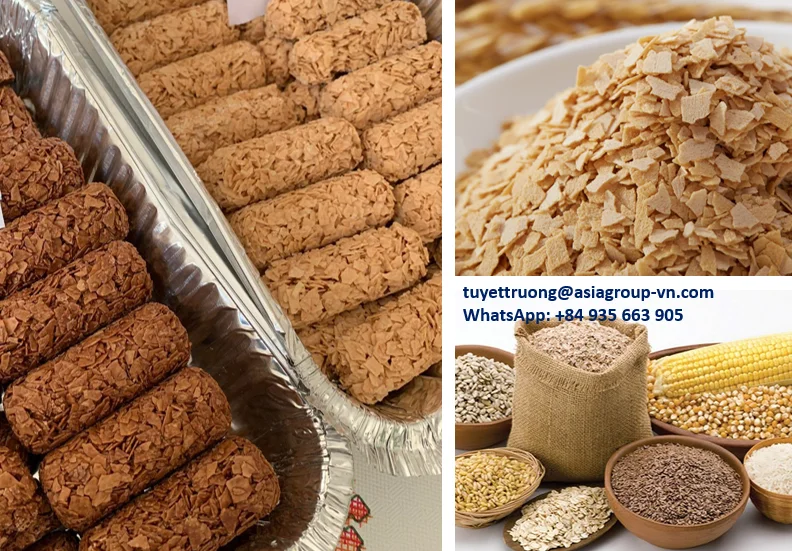 INSTANT RED RICE CEREAL FLAKE AS RAW MATERIAL  FOR CEREAL DRINK - CEREAL BAR