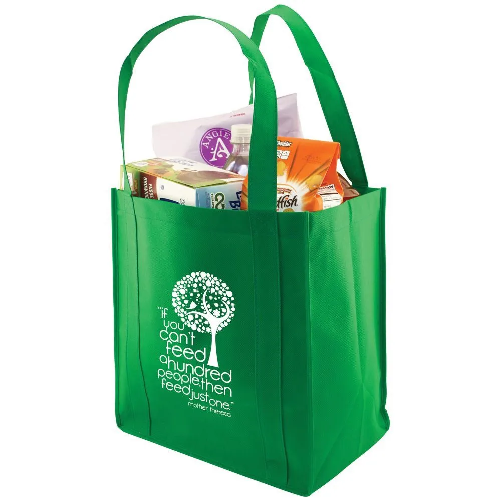 Eco Friendly Grocery Shopping Tote Bag Custom Logo Printed And Multicolor Reusable PP Non Woven