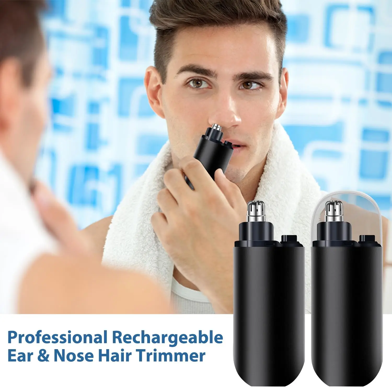 Electric Nose Hair Trimmer Implement Shaver Facial Nose Hair Scissors Neck Eyebrow Shaver Men Women Clean Trimer Razor Remover